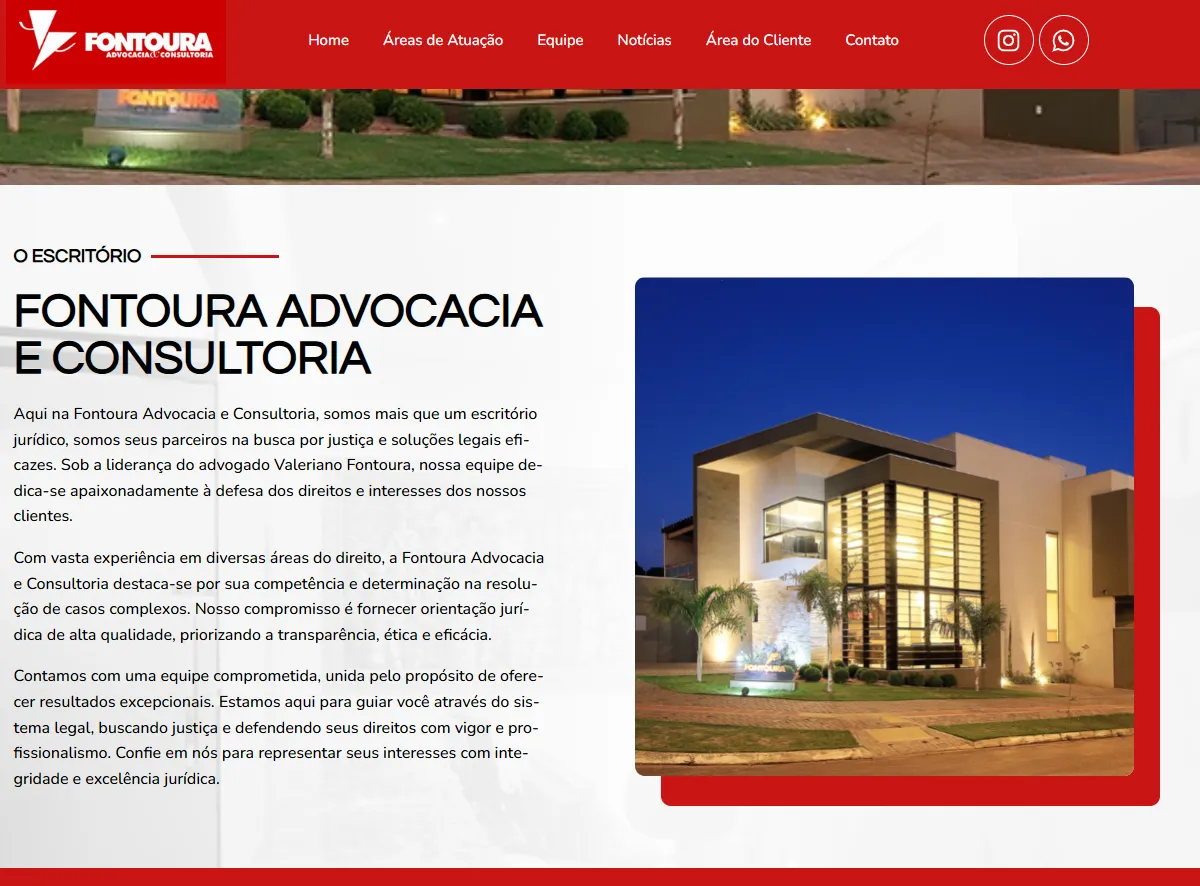 Site Fontoura Advocacia - Desenvolvido por Hemerson Barbosa - Desenvolvedor Web